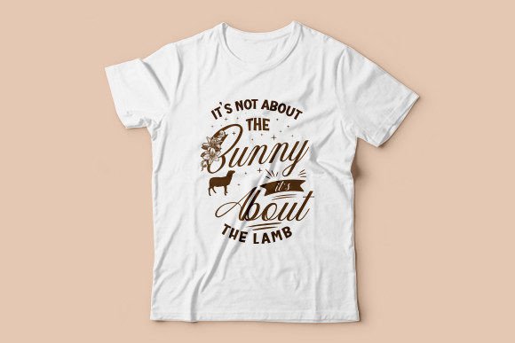 Easter Day Graphic T-shirt Design Lamb: Faith-Based Apparel