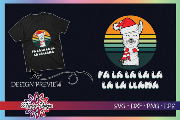 Fa La La Llama Christmas Funny Graphic: A Playful Design Asset